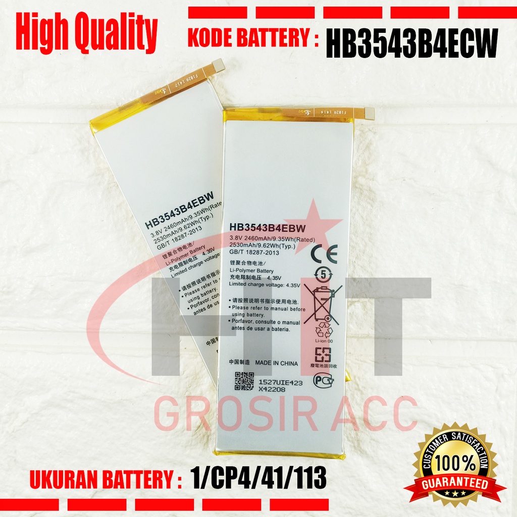 Baterai Battery HB3543B4EBW For Huawei Ascend P7