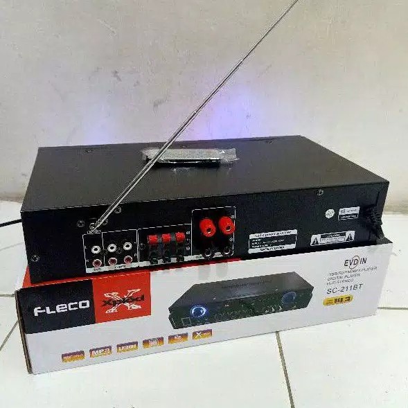 COD Amplifier FLECO SC-211BT Bluetooth Stereo Karaoke + Mp3 player + Radio//AMPLI KARAOKE SC-211BT//AMPLI SALON AKTIF