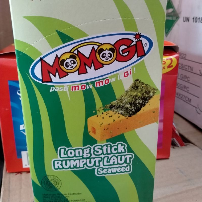 Momogi Rumput Laut 10 x 12gr Long Stick Seaweed