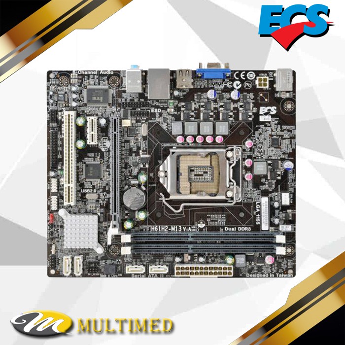 Mainboard LGA 1155 H61 DDR3 Merk Ecs