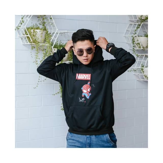 MARVEL SPIDER HOODIE UNISEX - ATASAN KEREN KEKINIAN PREMIUM