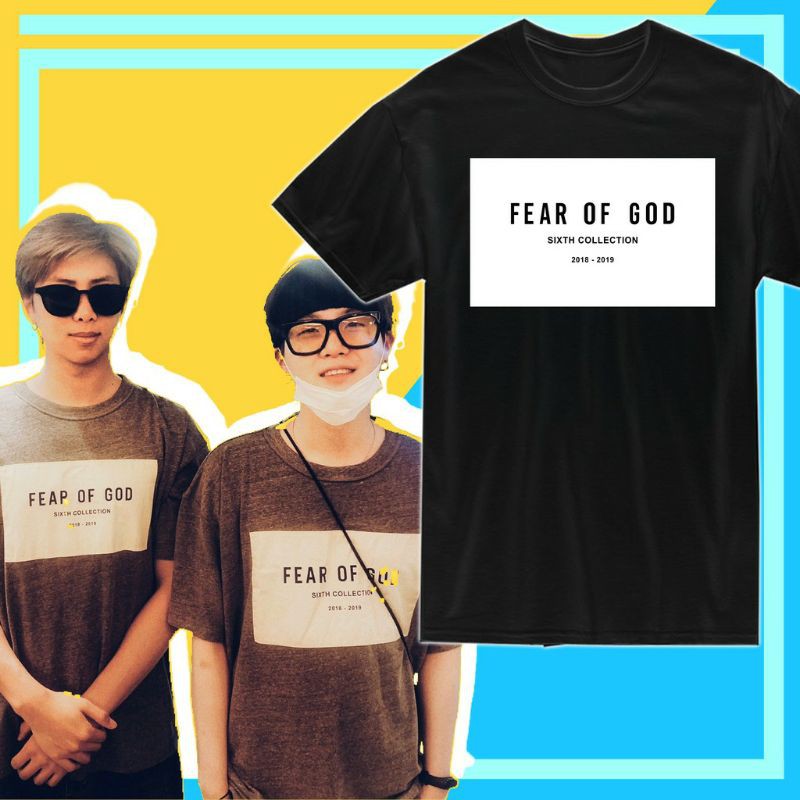 Kaos T shirt BTS RM Suga Style Fear Of God sixth collection