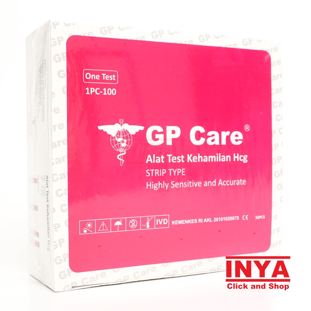 TESTPACK GP CARE ALAT TEST KEHAMILAN Hcg STRIP TYPE BOX isi 50 pcs - Pregnancy Test