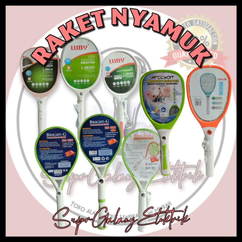 Raket Nyamuk Luby/Raket Nyamuk Bright-G/Procyon/Tofuda/Raket Nyamuk Berkualitas