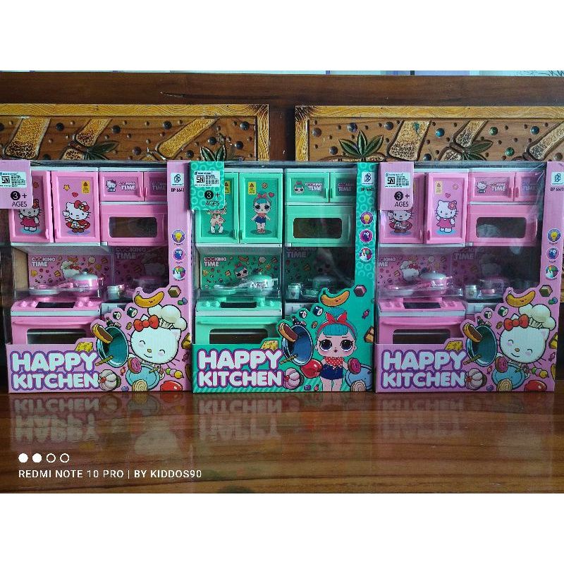 MAINAN ANAK PEREMPUAN KITCHEN SET HELLO KITY / KICHEN SET LOL DAPUR-DAPURAN / MAINAN MASAK-MASAKAN M