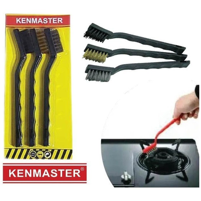 Kenmaster Sikat Kawat Mini Set 3pcs - 3 pcs Sikat 3 in 1 set