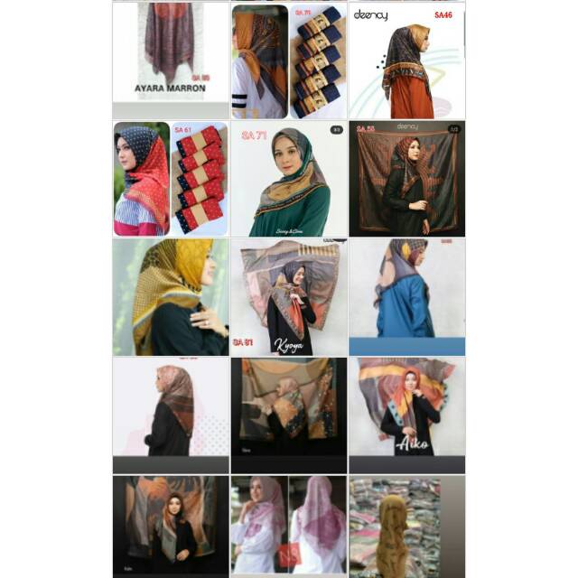 Grosir 10pcs segi empat Deenay kw NN