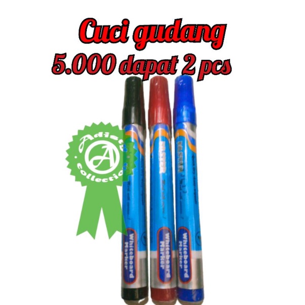 

Promo Cuci gudang spidol whitebiard/permanent isi 2 pcs