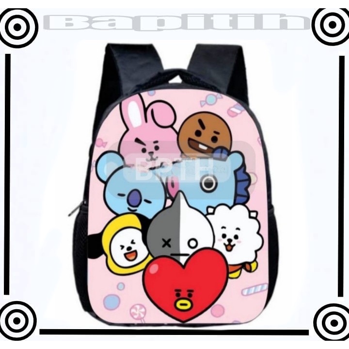 BPT/ Tas Ransel Anak Sekolah Karakter Bag Backpack Lucu Motif Cartoon BT 21 Cute