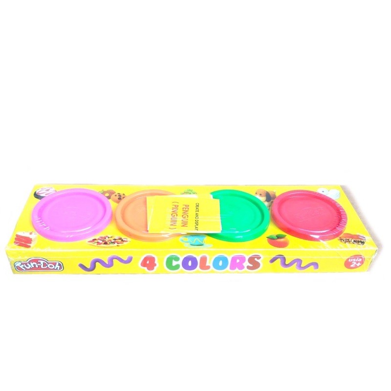 Fun-Doh isi ulang 4 Warna -Refill Fundoh Mainan edukasi Anak