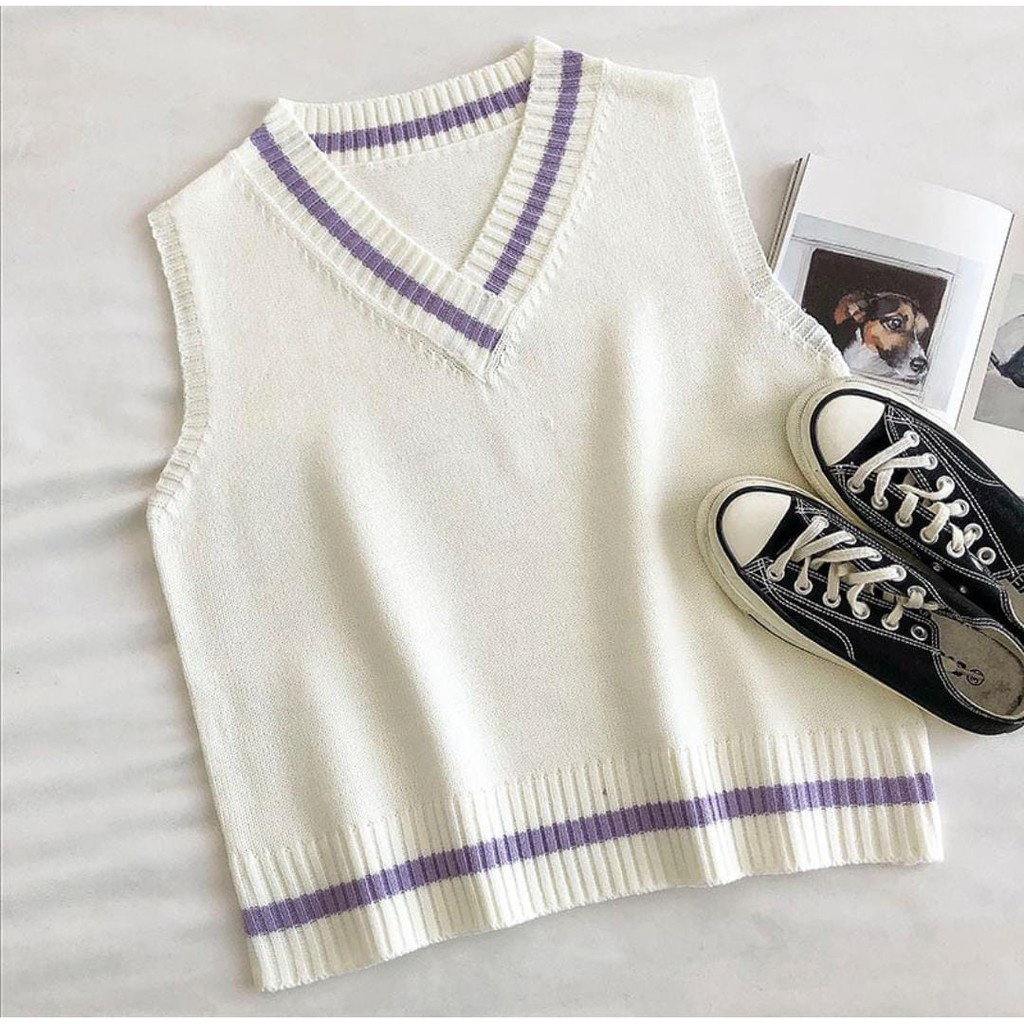 ROMPI  VEST Rajut V NECK POLOS TANPA LENGAN / ROMPI RAJUT / ROMPI POLOS / VEST ROMPI RAJUT