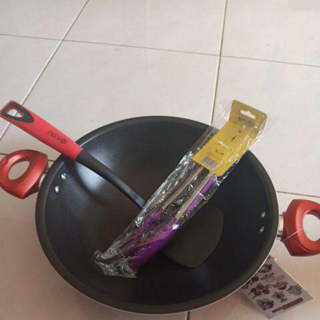 Wajan Teflon Anti Gores Wok Set 30cm