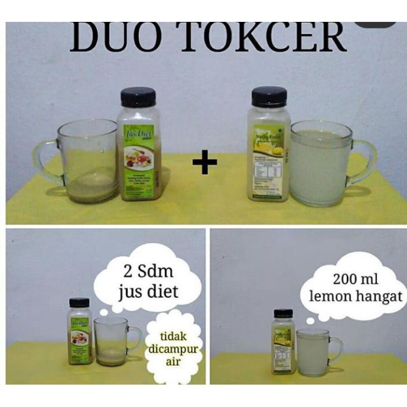

paket sari lemon 250ml & jus diet 250 ml