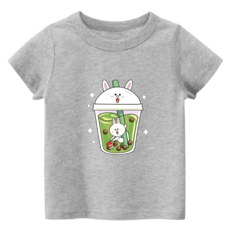 Kaos Anak Perempuan Murah Motif Boba Kartun Untuk Umur 2 Sampai 15 Tahun Uxlo Fashion