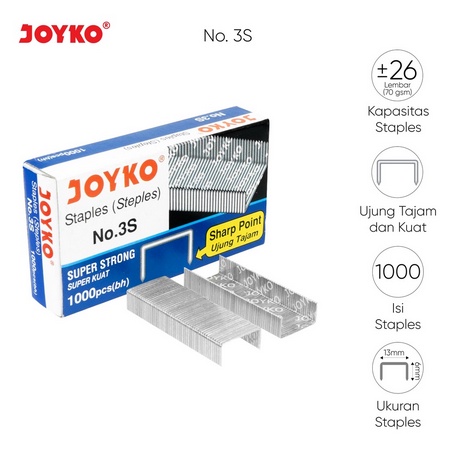 ( Ecer ) JOYKO REFILL STAPLER ISI STAPLES MAX ZRM 1M NO-10 / NO-3