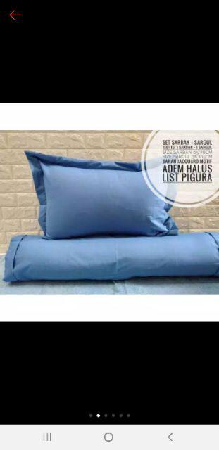 Sarung Bantal Guling Hotel Jacquard ( Set Sarban Dan Sargul )