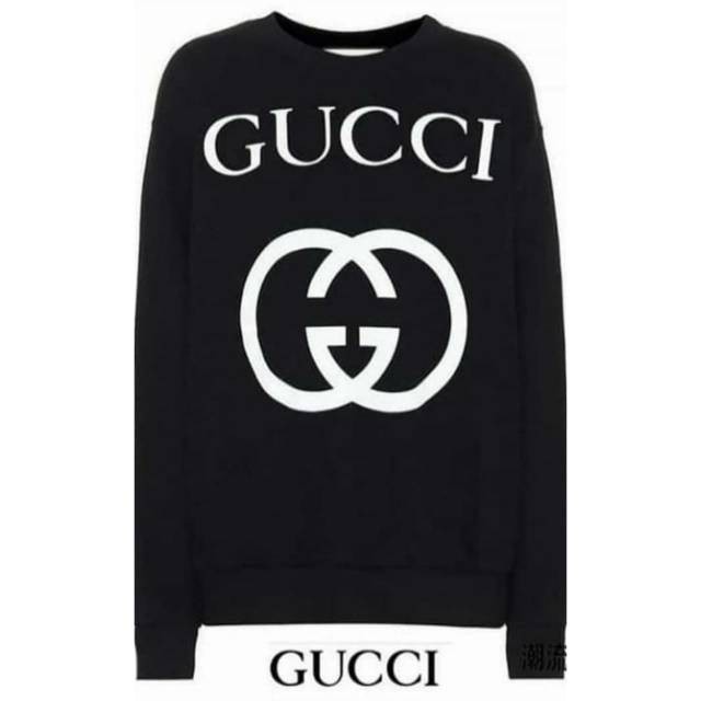 HOODIE SWEATER GUCCI LOGO BESAR NON KUPLUK KATUN FLEECE