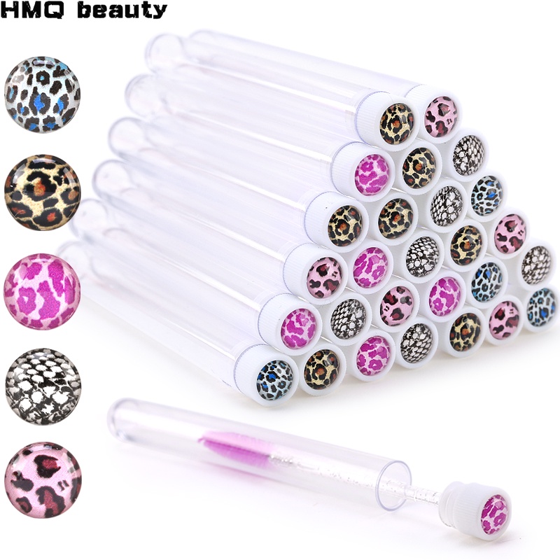 20 Pcs Brush Makeup Reusable Motif Leopard Tahan Debu