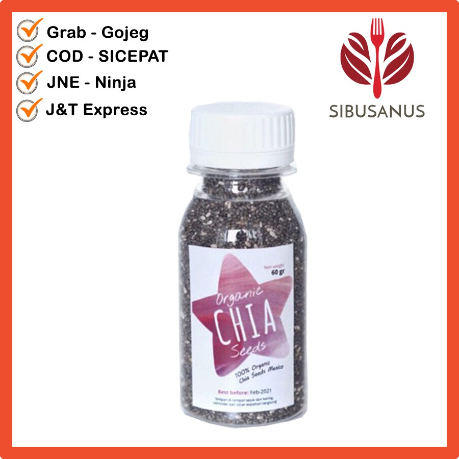 

Black Chia Seed Organic Botol 60 Gram - Organik Chia Seed Botol 60 gr - Organic Black Chia Seed