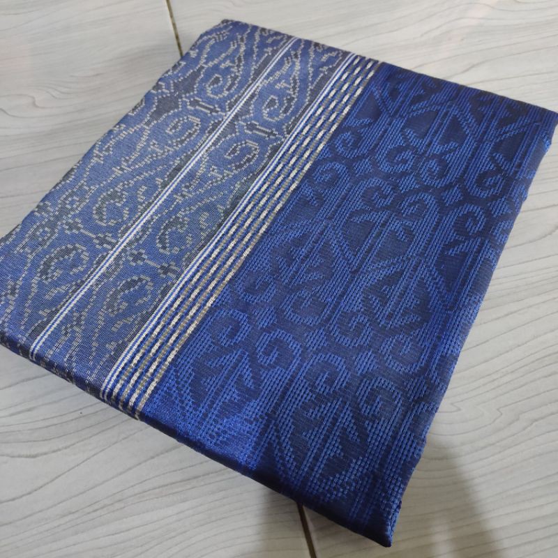 Kemeja Songket Biru | Kemeja Songket Pria Biru | Kemeja Songket Gorga | Kemeja Batak