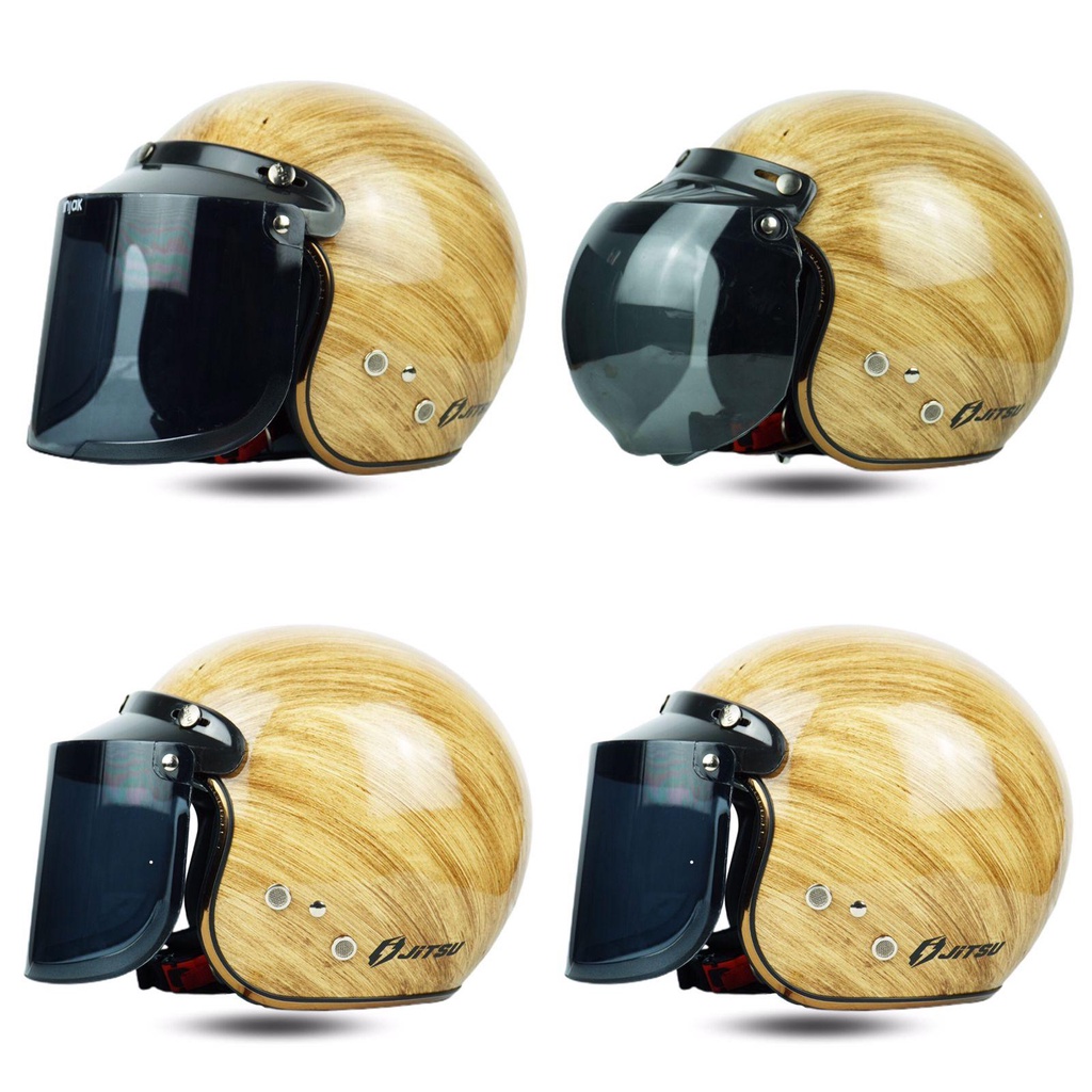 Jitsu Helm Retro Premium JR1 Wood Series