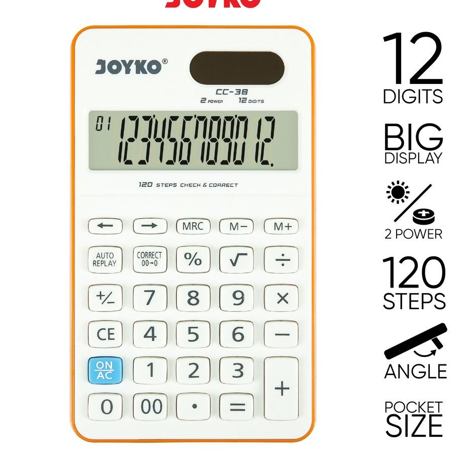 

ア Calculator Kalkulator Joyko CC-38 12 Digits Check Correct Promo