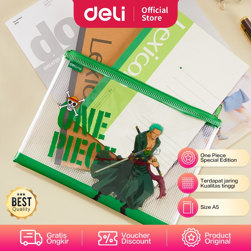 

Deli School Zip Bag / Pouch Multifungsi Anti Air Edisi One Piece EF710