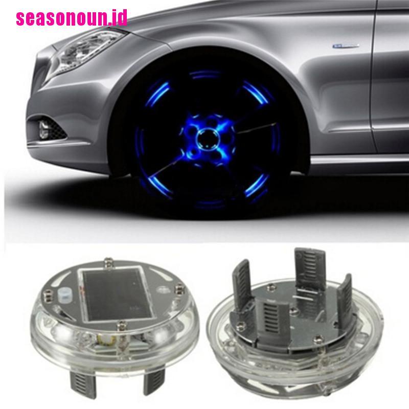 (seasonoun) Lampu LED 12smd 4 Mode Tenaga Surya Untuk Velg Mobil