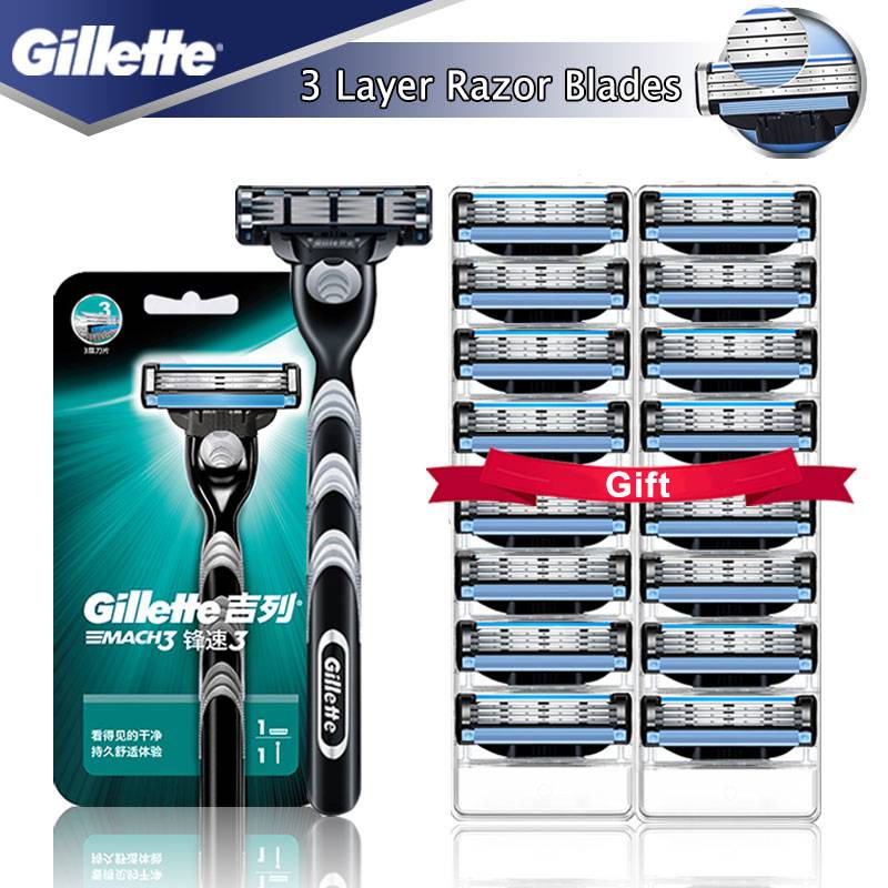 Gillette mach 3 Pisau Cukur 3 Lapis Untuk Pria mach 3