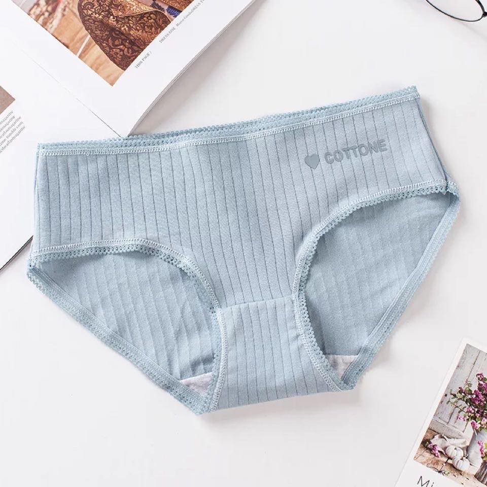 Celana Dalam Brief Seamless Bahan Katun Nyaman Untuk Wanita / Underwear Katun Untuk Wanita-M-31 biru