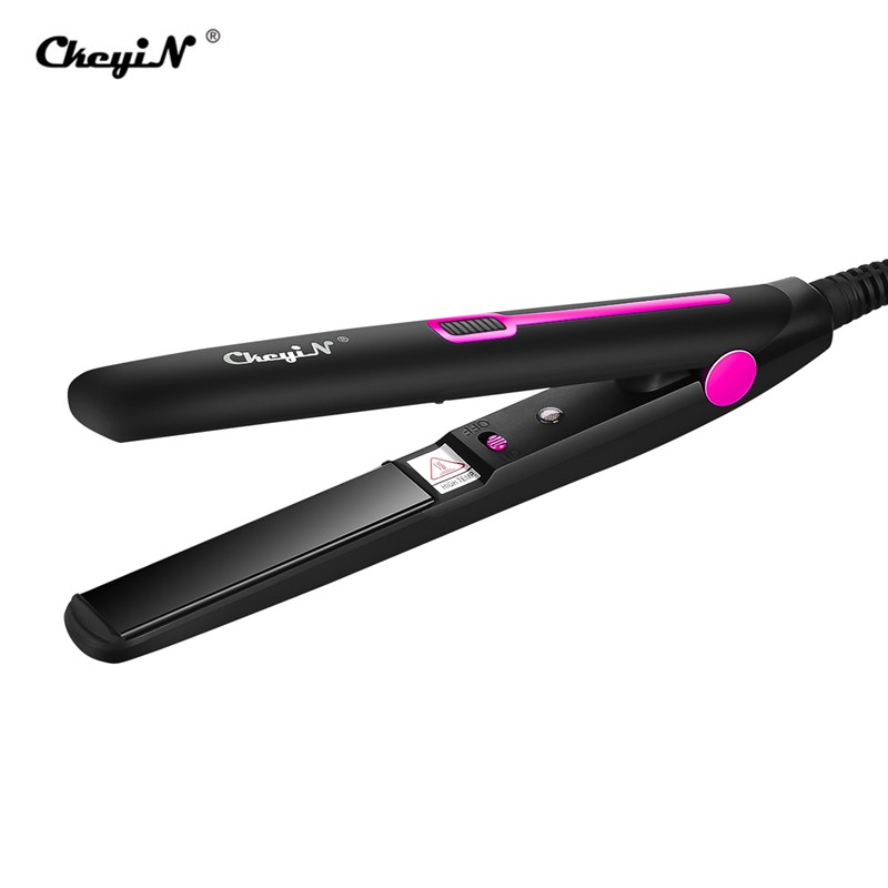 

CkeyiN Setrika Pelurus Rambut Mini Portabel 2 in 1 Pengeriting Rambut Alat Penata Gaya Rambut Lurus Harian Suhu Konstan