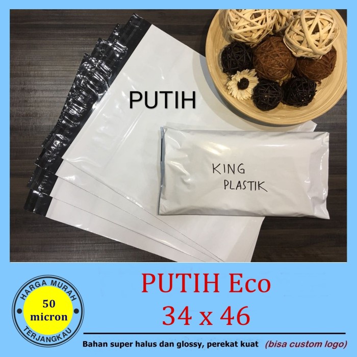 

MENYURAT-SURAT- POLYMAILER KANTONG PAKET 34X46CM (100PCS) - PUTIH ECO -SURAT-MENYURAT.