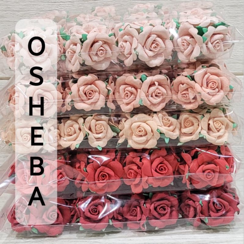 

osheba spon bunga nd kecil variant merah isi 72 bunga