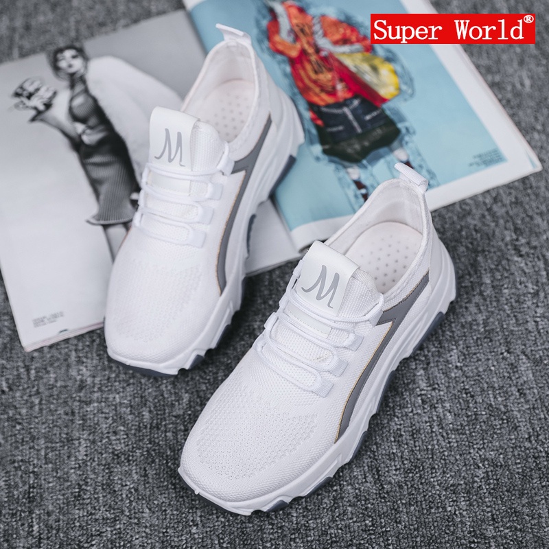 Sepatu Dane And Dine Sneakers pria S0416 White grey