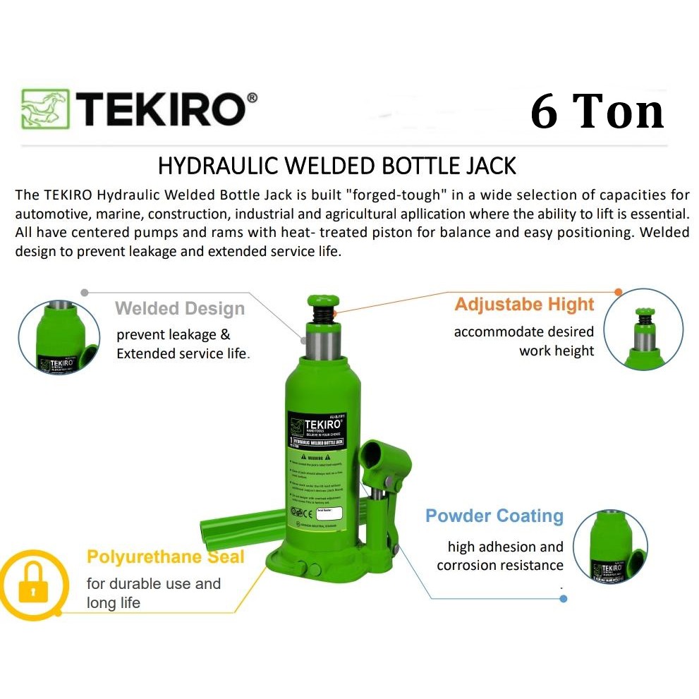 Dongkrak Botol 6 Ton TEKIRO