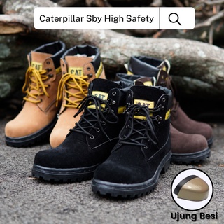 Sepatu Septi Pdl Pria Caterpillar SBY Safety Boots Ujung Besi Tracking Bikers - Septy Shoes Boot Terlaris Bisa Cod