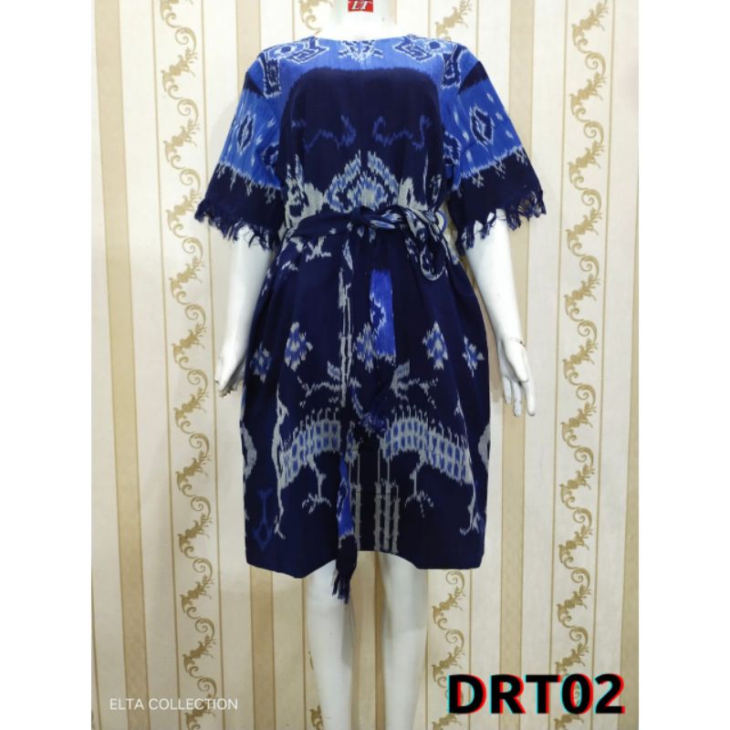 dress tenun etnik motive sumba original