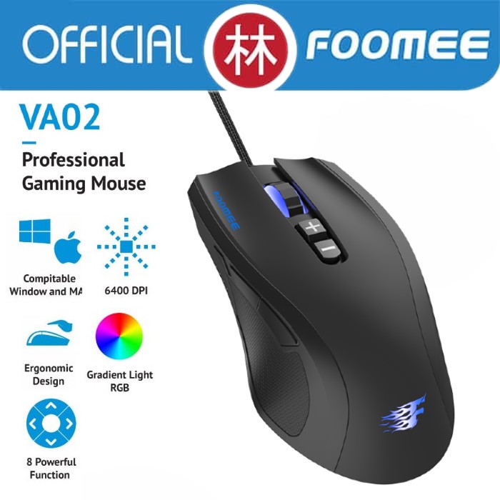 Foomee VA02 Professional Wired Gaming Mouse