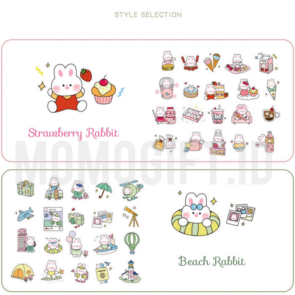 40pcs Stiker Desain Kartun Rosyposy PVC Japanese Style-5
