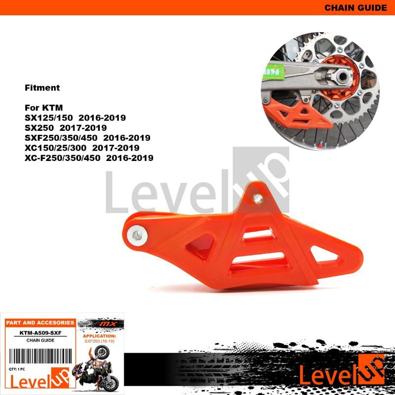 chain guide ktm sxf 250 - tensioner rantai bawah ktm - stabiliser rantai ktm sxf 250 - roller chain