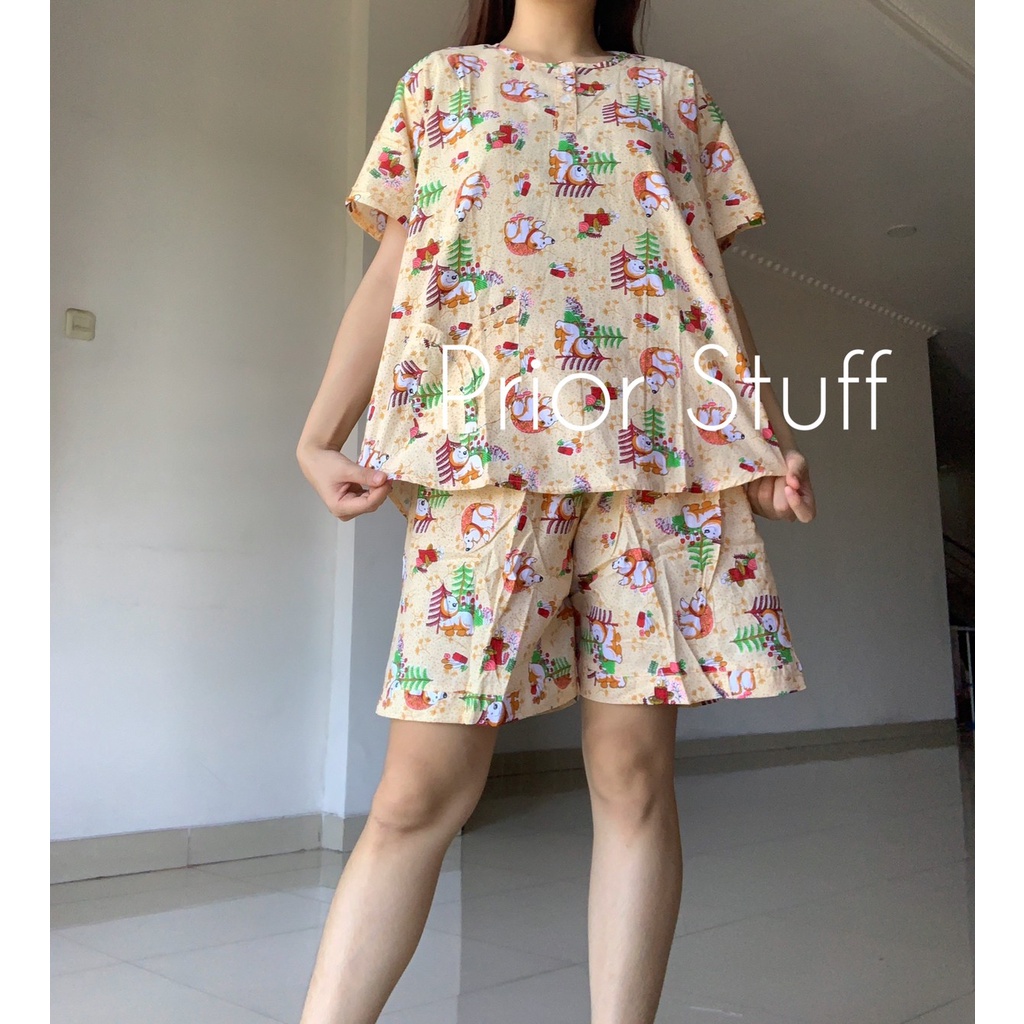 Baju Tidur Merlin Hotpants Dewasa Motif Lucu