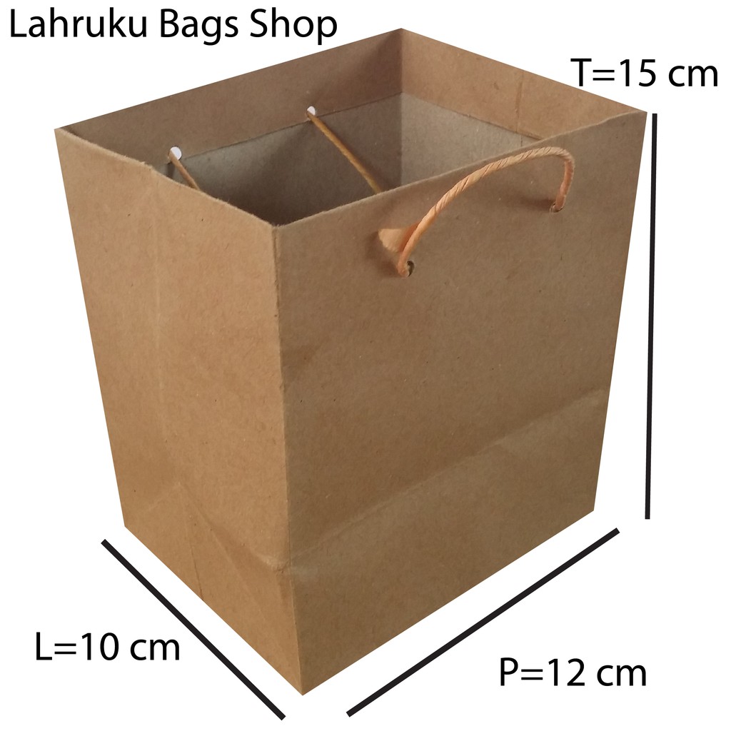 

Tas Kertas Polos Kraft Cokelat Ukuran PLT 12x10x15 Bertali Kertas Bagus Kuat Murah Berkualitas