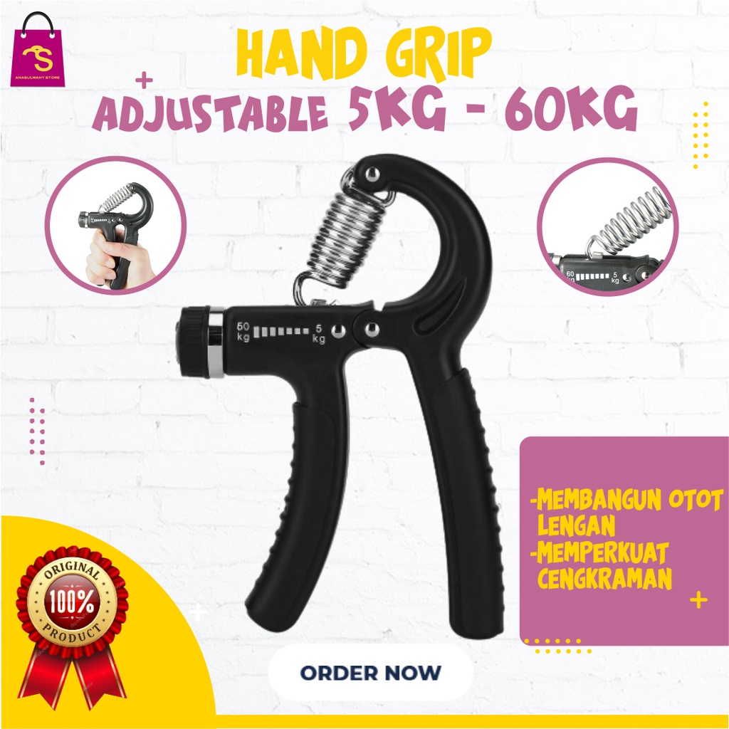 Jual Hand Grip Adjustable Pelatih Otot Tangan Hand Grip Dapat Di Atur Forearm Hand Grip