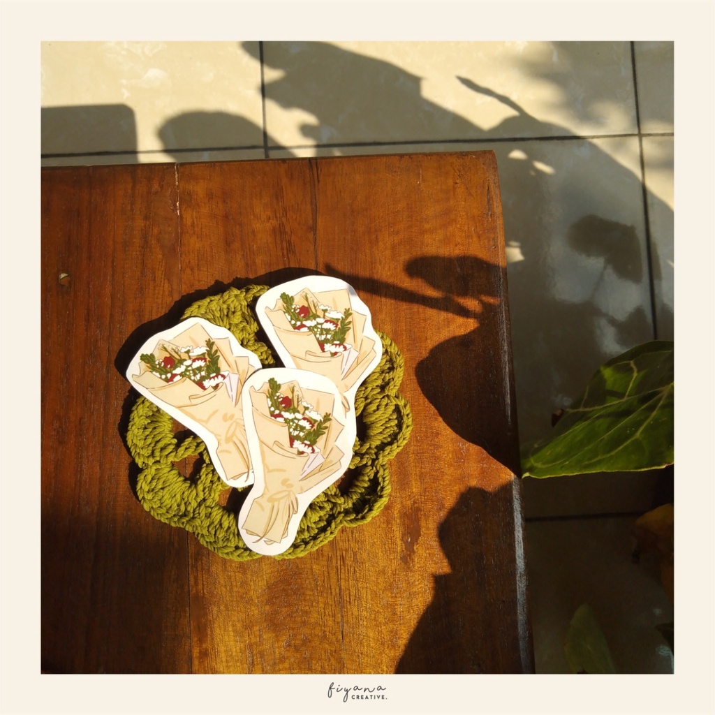 

Flower bouquet sticker