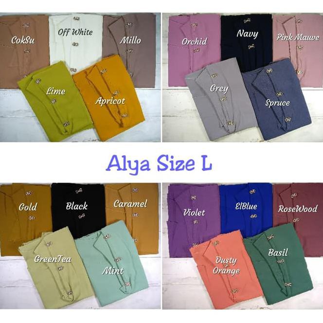 E7Z6 ALYA AKSESORIS L / KHIMAR CERUTI POLOS / HIJAB SYARI FYKZ