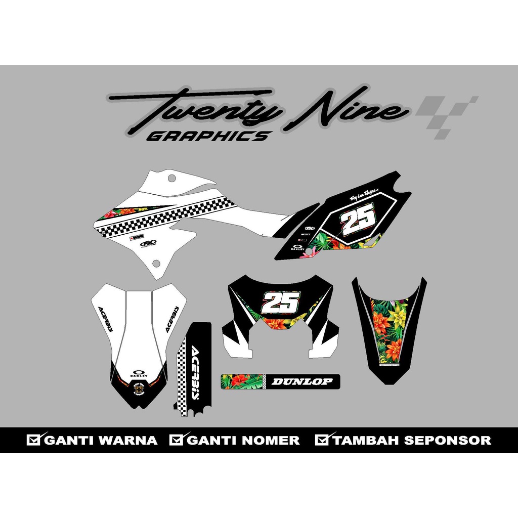 DECAL STICKER KLX DTRACKER FULL BODY DESAIN COSTUM / DECAL MOTORCROS KLX DTRACKER COSTUME / DECAL SU