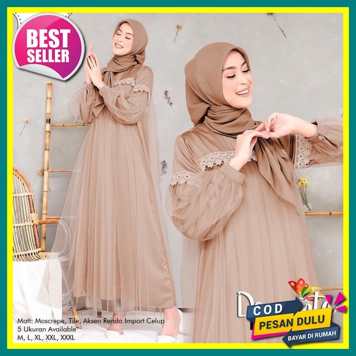 Helen Maxy Sonia Dress Mutiara Maxy Hellen Maxy Dress Brukat Tile Mutiara Warna Lilac Gamis Brokat C