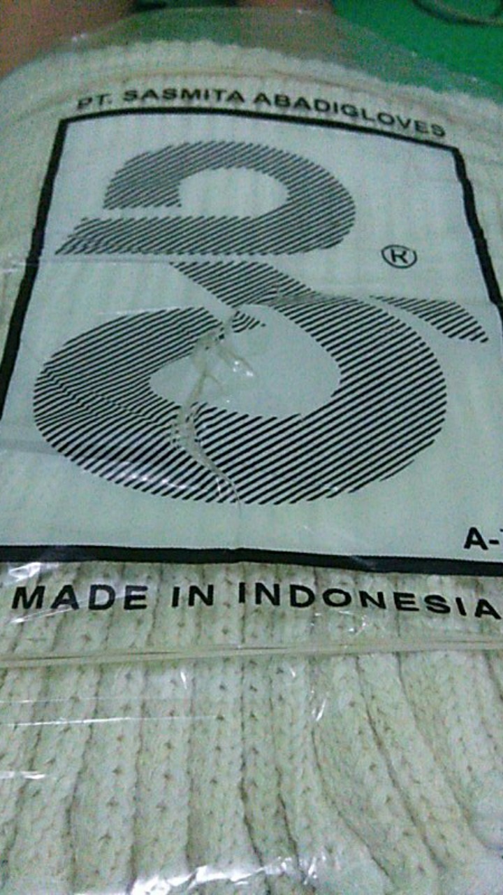 12 Pcs  Kaos Tangan Kerja Putih(mangkak)