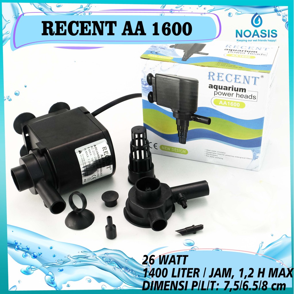 POMPA AIR POWERHEAD AQUARIUM RECENT AA-1600