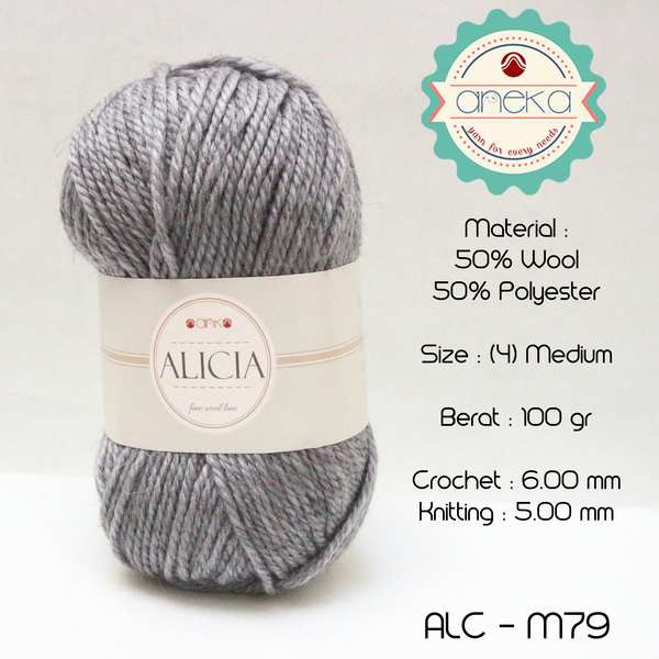 Benang Rajut Wool Alicia Yarn - M 79